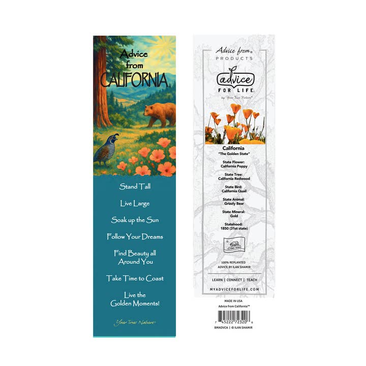 Advice California-Laminated Bookmark for wholesale by Advice for Life by Your True Nature