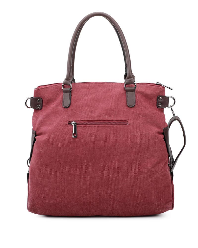 Ellas Trading – wholesale Shoulder bag – women's – Sparkling Glitter Star Canvas Expandable Shoulder Tote3