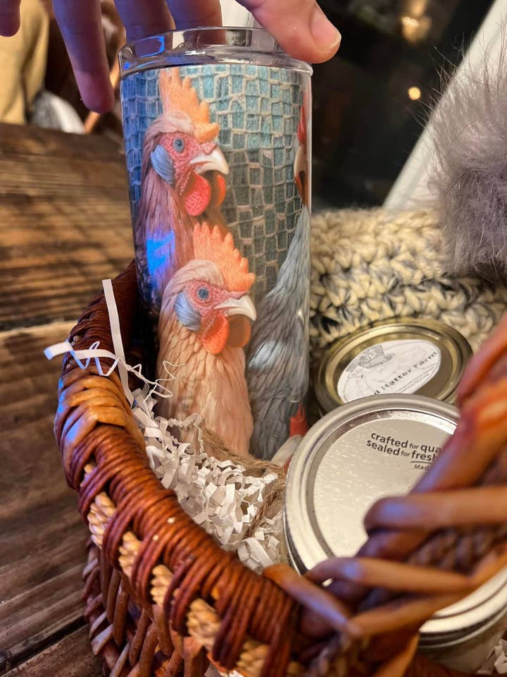 3d Chicken Tumbler for wholesale by Mad Hatter Farm