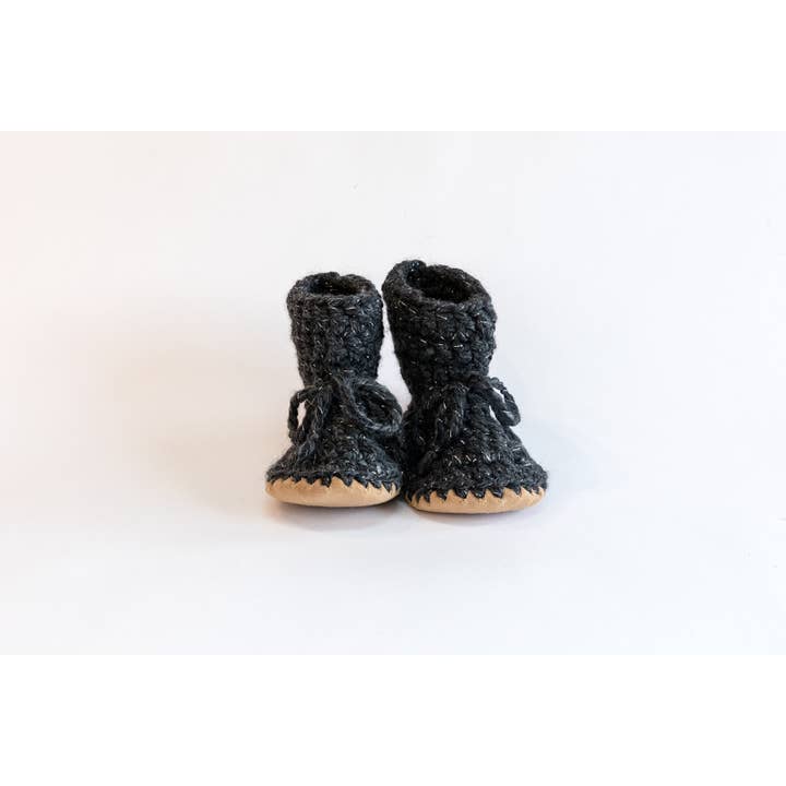 Night Sky-handmade soft sole slip-on stay-on wool booties for wholesale by Huddy Buddies