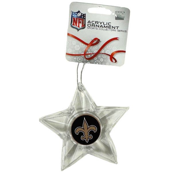 St. Louis Wholesale LLC - Wholesale Ornament - New Orleans Saints Ornaments - Acrylic Star Style - Team0