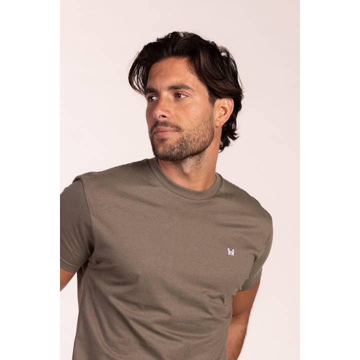 Bas-t-shirt kortärmad khakigrön för wholesale av Custi Mikelo: Made in Spain
