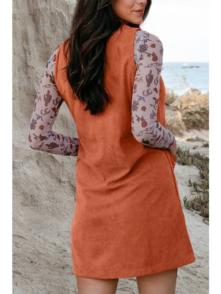 As shown Western Embroidered Pocket Pre-fall Mini Dress | S-XL for wholesale on Faire1