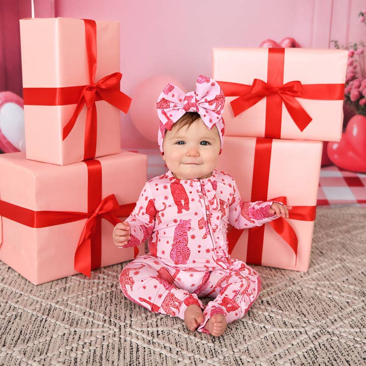 Gigi and Max – Engroshandel Romper - Baby – Cambrie RUFFLE ZIP Valentinsdag Bambus 1ST To-vejs Lynlås3