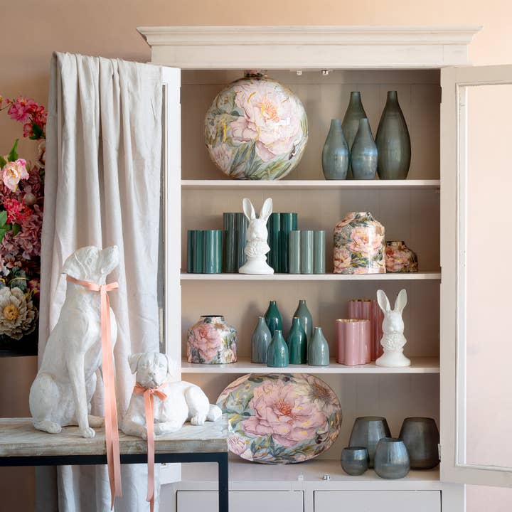 Vosteen - Wholesale Vase - Glass Vase Foggia, D9.5cm, H20cm, Turquoise1