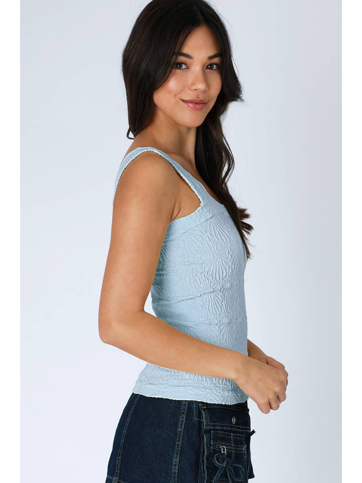 NIKIBIKI - Wholesale Knit Top - Women's - NS8416- Lace Textured Square Top