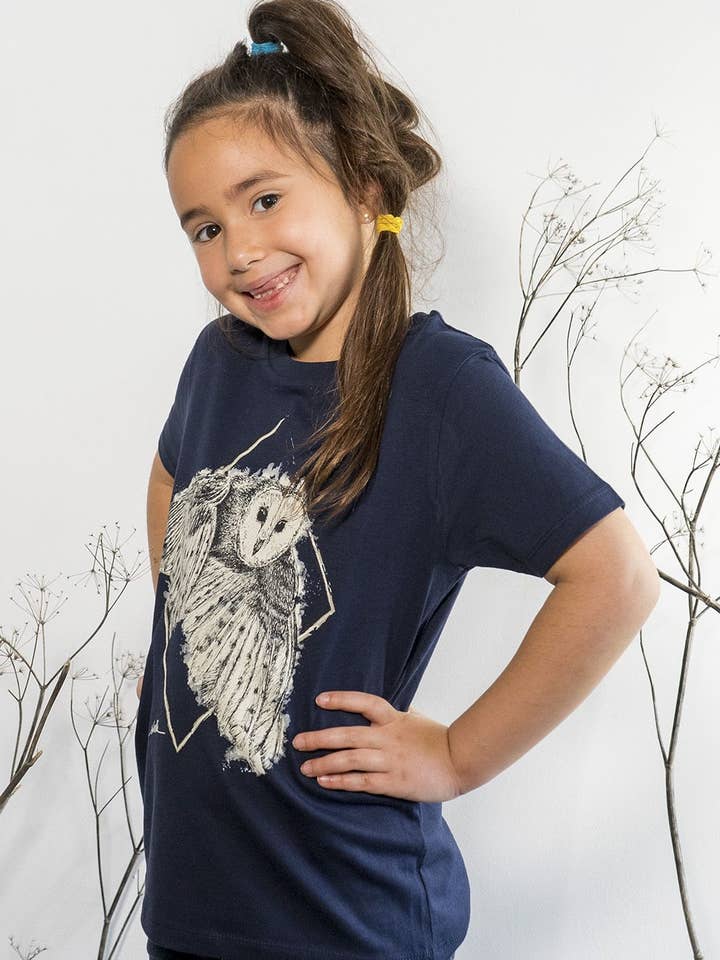 T-shirt infantil Lechuza unissex por atacado de Sirem Wild
