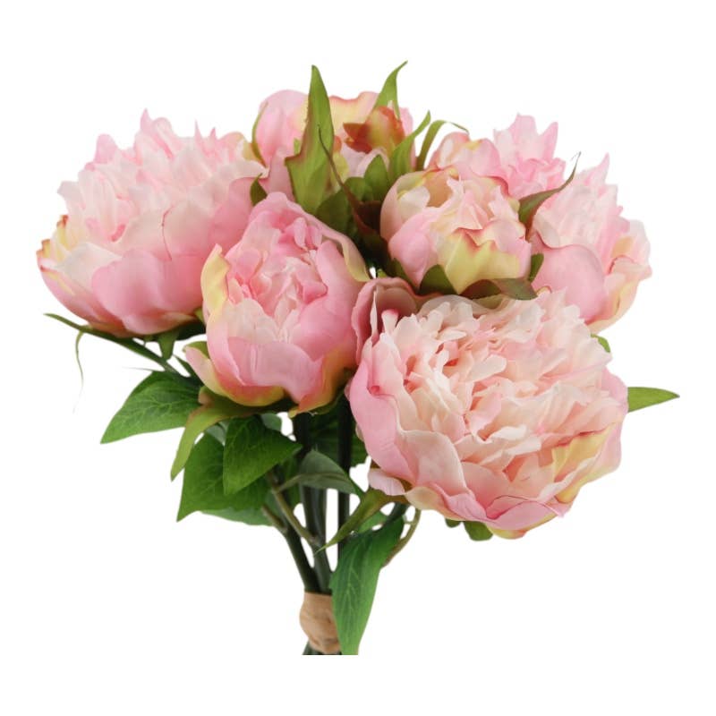 Floratexx - Wholesale Artificial Flowers - Peony bouquet x 7, 30 cm pink0