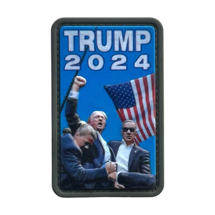 TRUMP FIGHT! 2024 - PATCH DE MORAL 3D PVC por atacado de ARTPATCHES