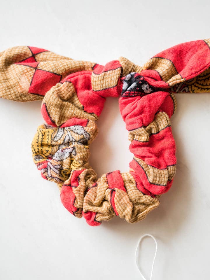 Saree Scrunchie with Bow for wholesale by Asha Project