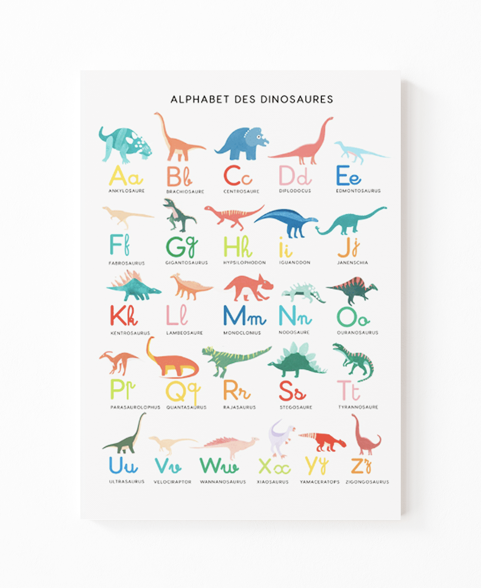 Babybird - Wholesale Poster - ABC-boek, dinosaurusposter kinderkamer, A3 - Set van 54