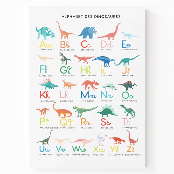 Babybird - Wholesale Poster - ABC-boek, dinosaurusposter kinderkamer, A3 - Set van 54