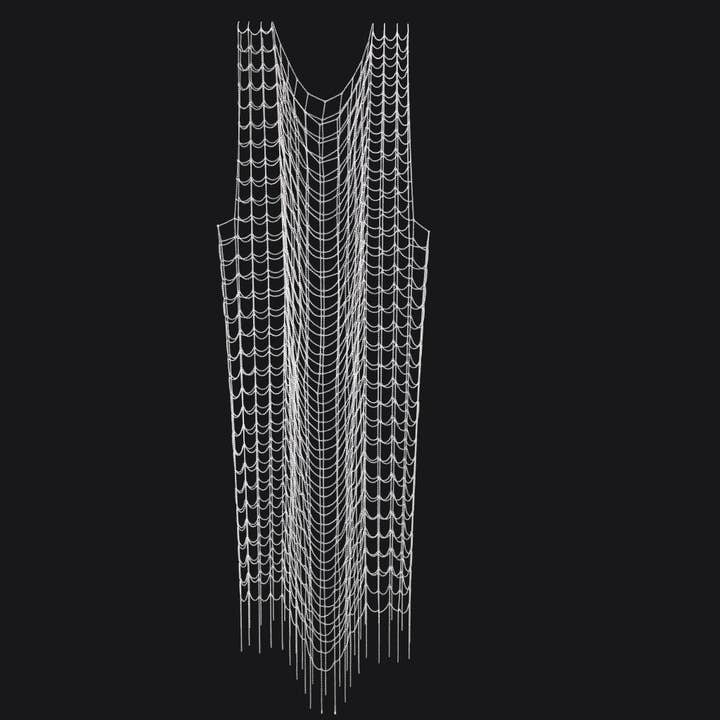 Silver Draped Chain Dress for wholesale by MHART