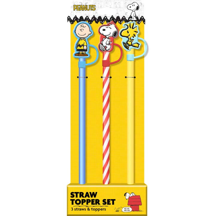Peanuts Straw Topper Set for wholesale by Spoontiques, Inc