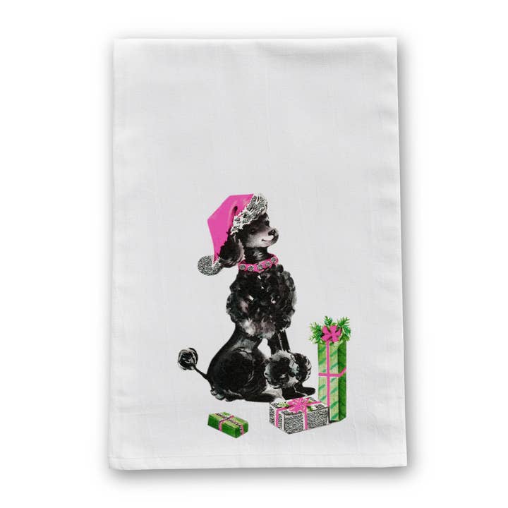 Jul Hund Vintage Retro Jul Kökshandduk för wholesale av Barrel Down South