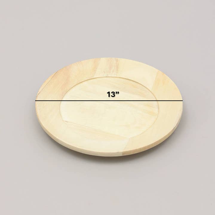 ExpoBazaar - Wholesale Dinner Plate - Wood Charger Plate | Handmade 13" Artisan Wooden Tableware5