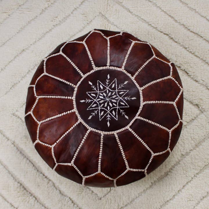 HandHappiness - Wholesale Pouf - Moroccan Ottoman pouf - Handmade Leather Pouf13