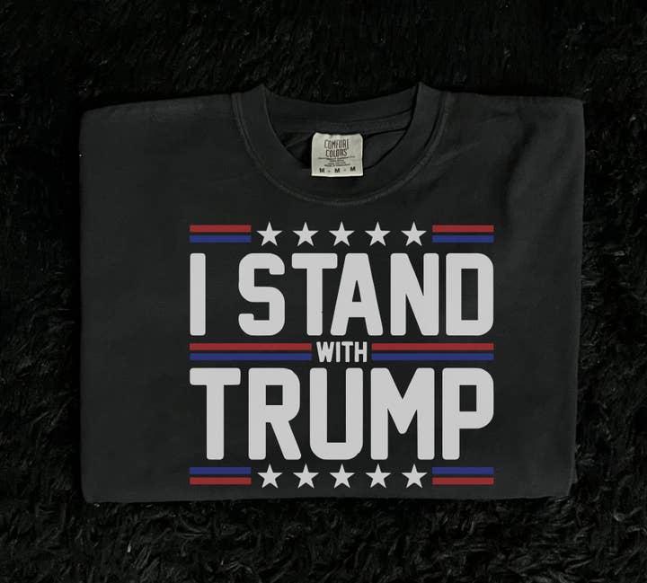 Black I Stand With Trump for wholesale on Faire