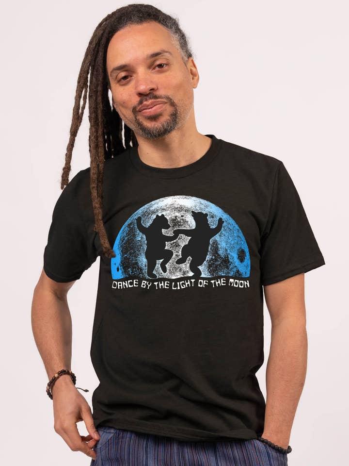 Closeout! Dancing Bears Organic T-Shirt - Unisex for wholesale by Soul Flower