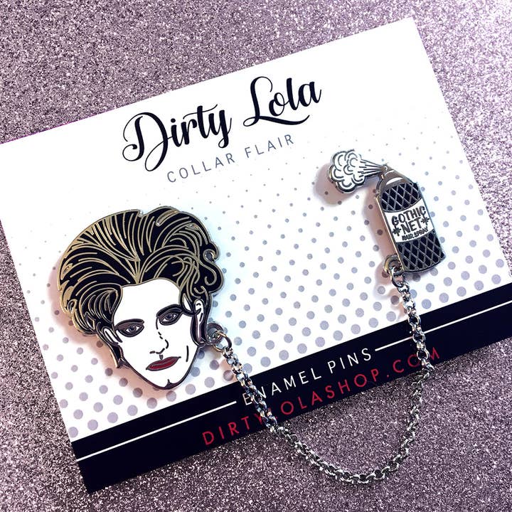 Dirty Lola - Wholesale Lapel Pin/Button - GOTHIC NET - ENAMEL PIN - LAPEL PIN SET
