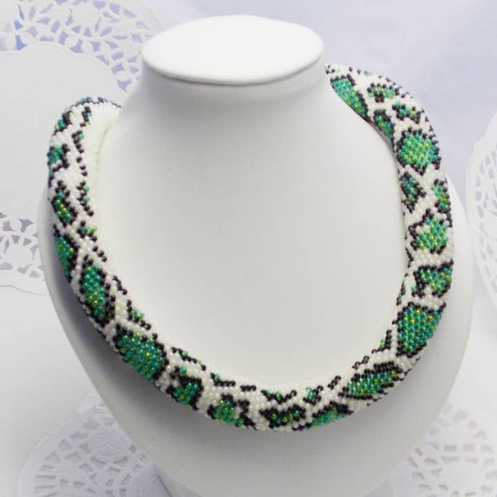 Snake Lovers Serpent Necklace Snake Jewelry for Women White Snake Necklace Animal Necklace Ball Python Necklace Reptile Necklace for wholesale by Ninolia