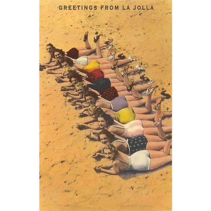 Cartolina SD-683 Saluti da La Jolla, California per la vendita all'ingrosso da parte di Found Image Press