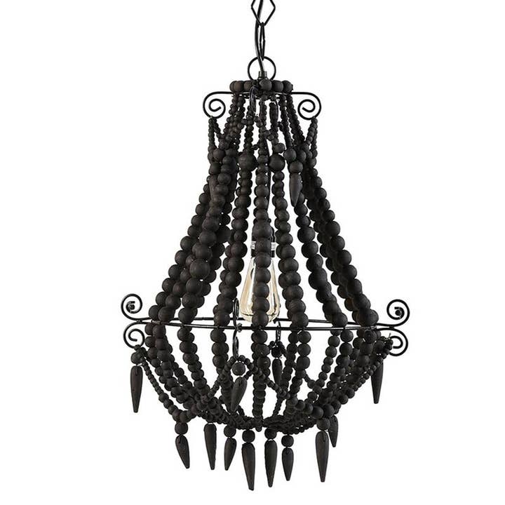 Beaded Chandelier Black for wholesale by Angle