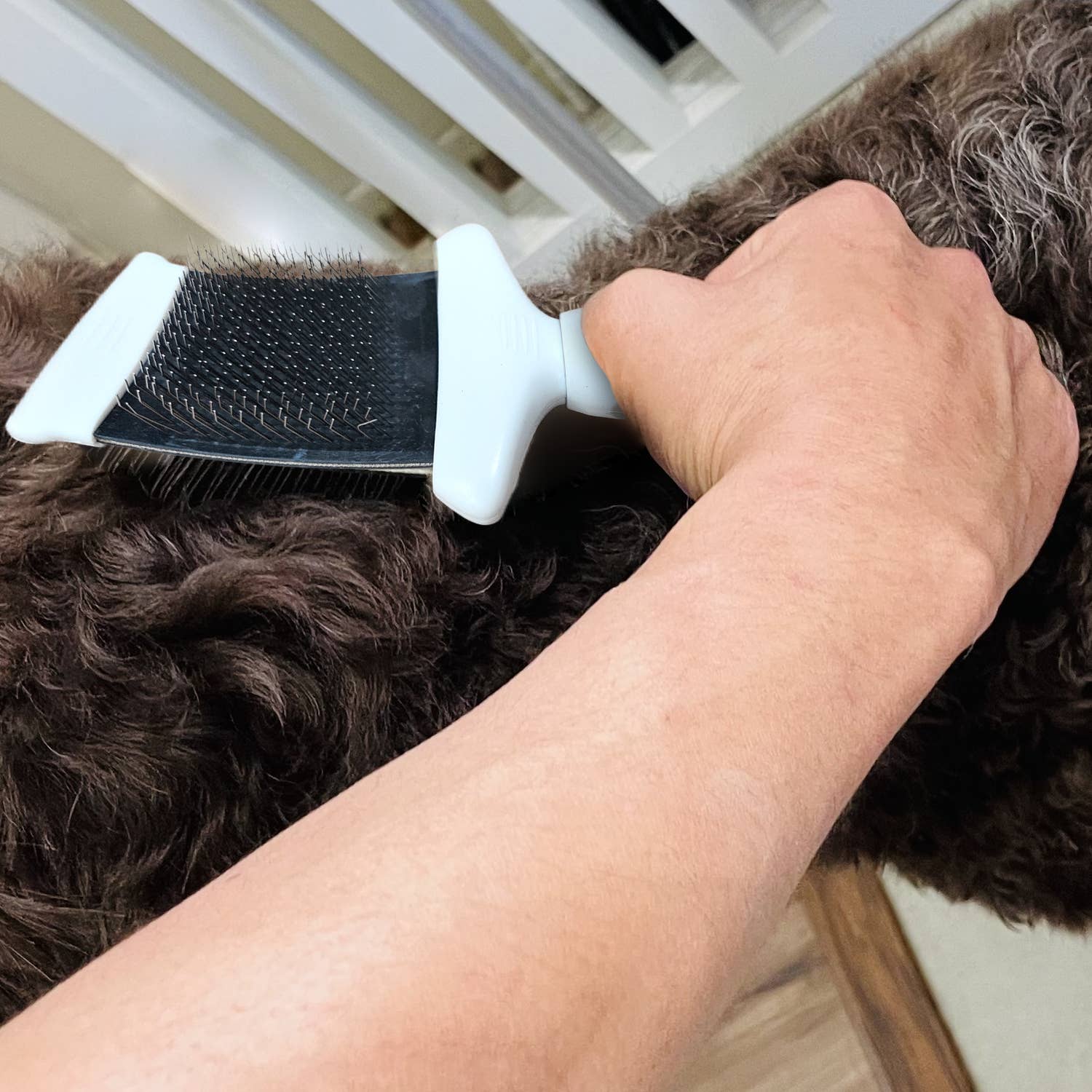 Precious Tails - Wholesale Pet Brush - Cat/Dog - Ocean Plastic by PT Double-Sided Flexible Slicker Brush 3