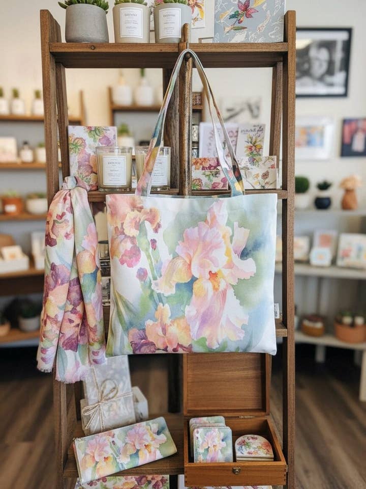 JCFB0237 Bolso Tote Artesanal Multi Acuarela Orquídea para venta al por mayor de JC Sunny Fashion