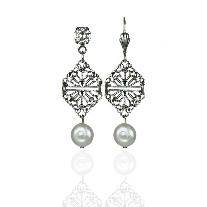 Winifred Crystal Earrings for wholesale by Anne Koplik Designs, Inc.