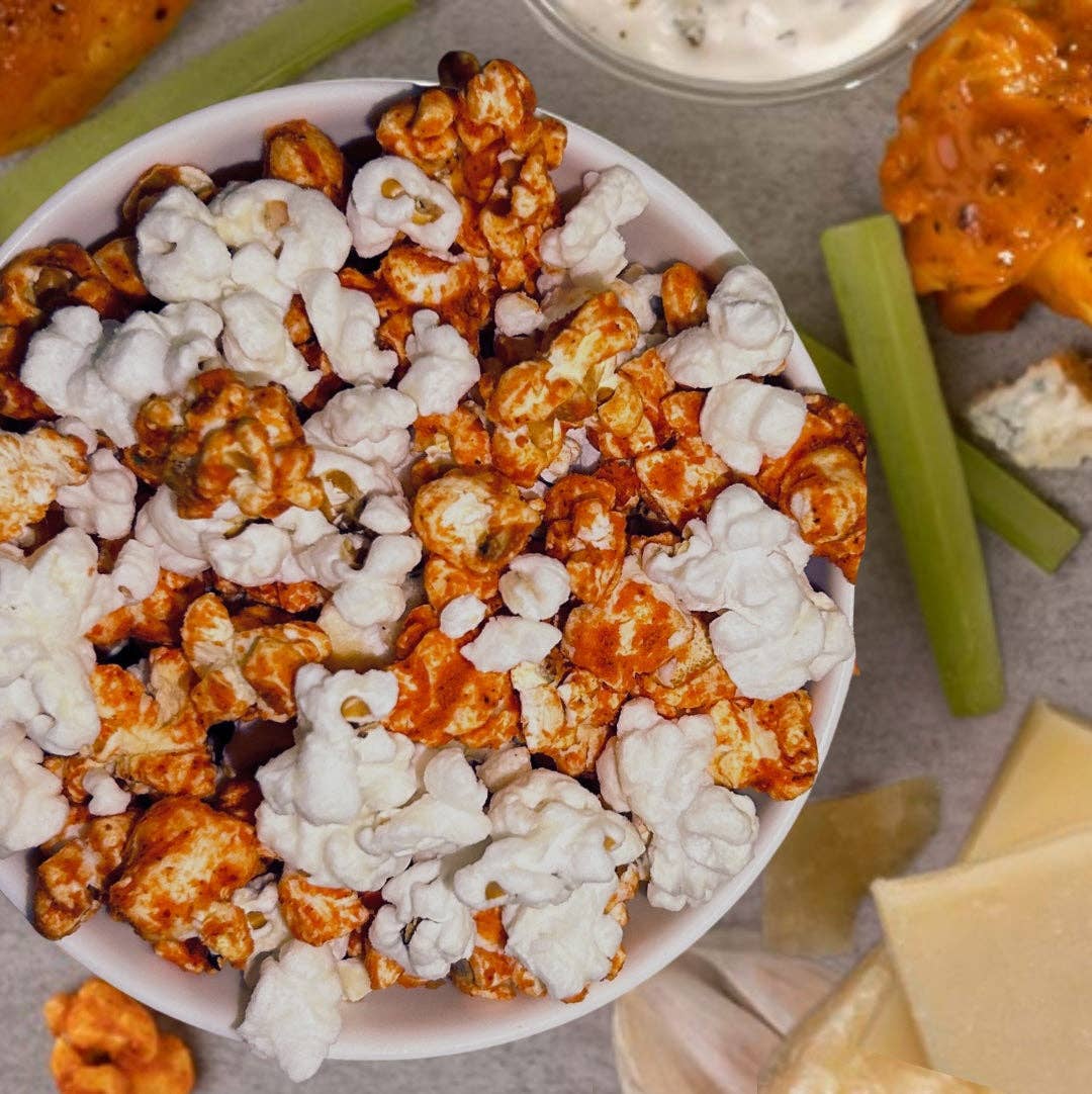 Bri Marie Gourmet Popcorn - Wholesale Popcorn - Buffalo & Garlic Parm0