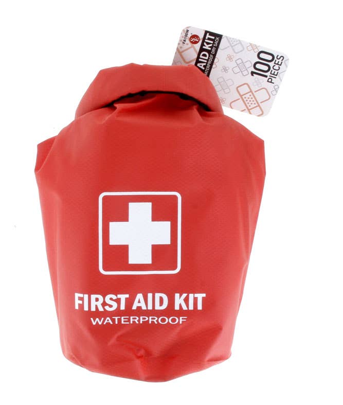 Above Edge - Wholesale First Aid Kit - 100Pc First Aid Kit Stored in a Waterproof Red Dry Sack1