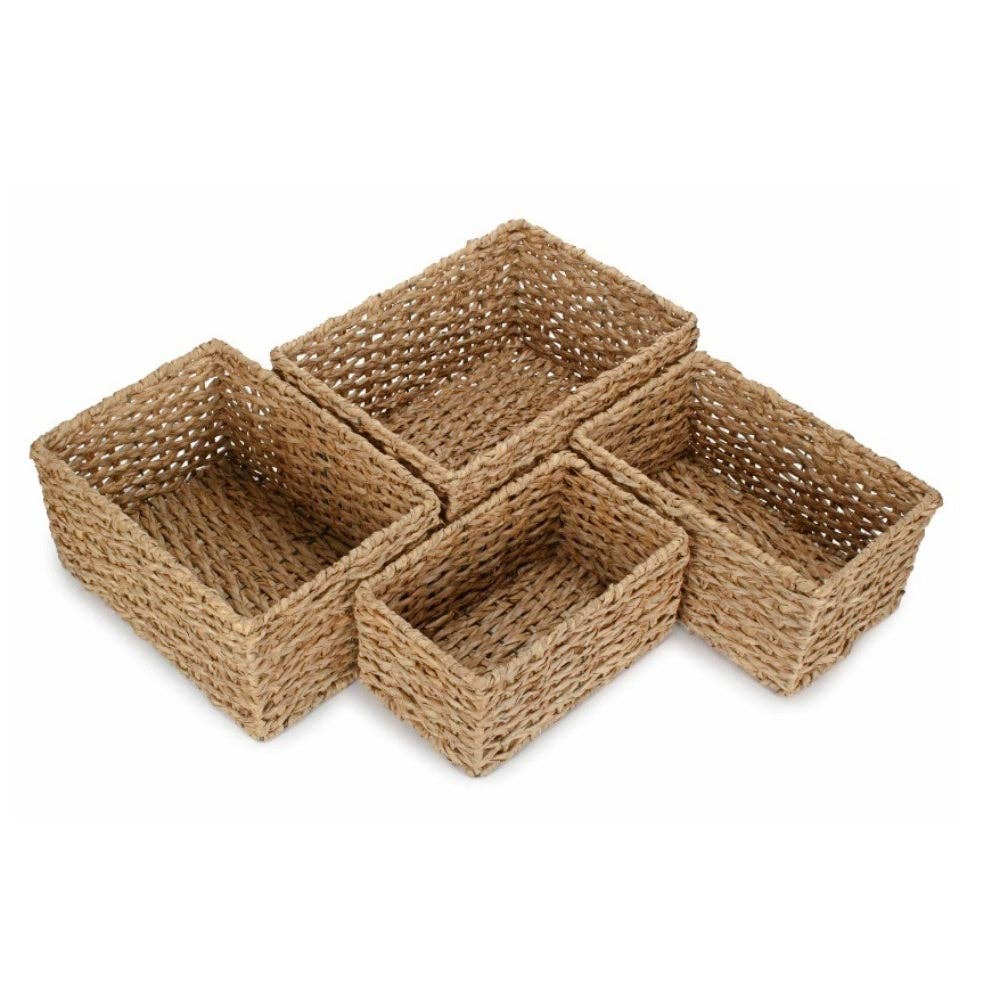 Red Hamper – wholesale Basket – Thatch Grass Woven Storage Basket4