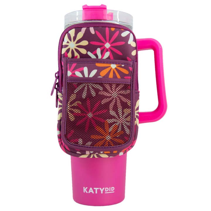 Bolsa con cierre de vaso floral granate multicolor para venta al por mayor de Katydid