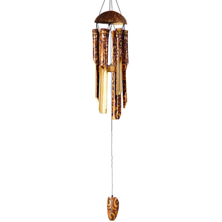 Kheops International – Espanta-espíritos por atacado – Bambu Windchime Pequeno Fogo Ardeu (Cada)