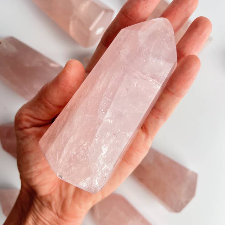 Terra Dawn Minerals - Wholesale Spiritual Stone/Crystal - Rose Quartz Crystal Tower Points Large