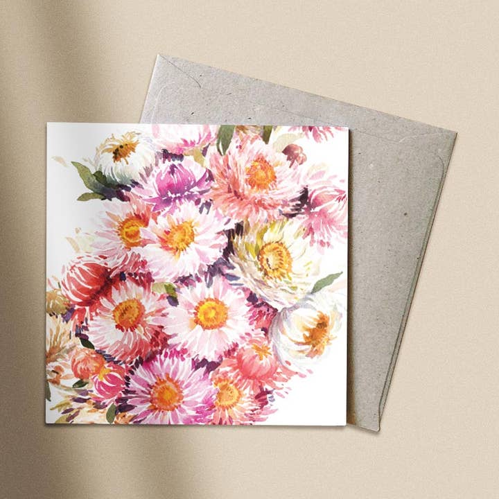 'October' Greeting Card for wholesale by Natalie Martin | Australian Watercolour Artist