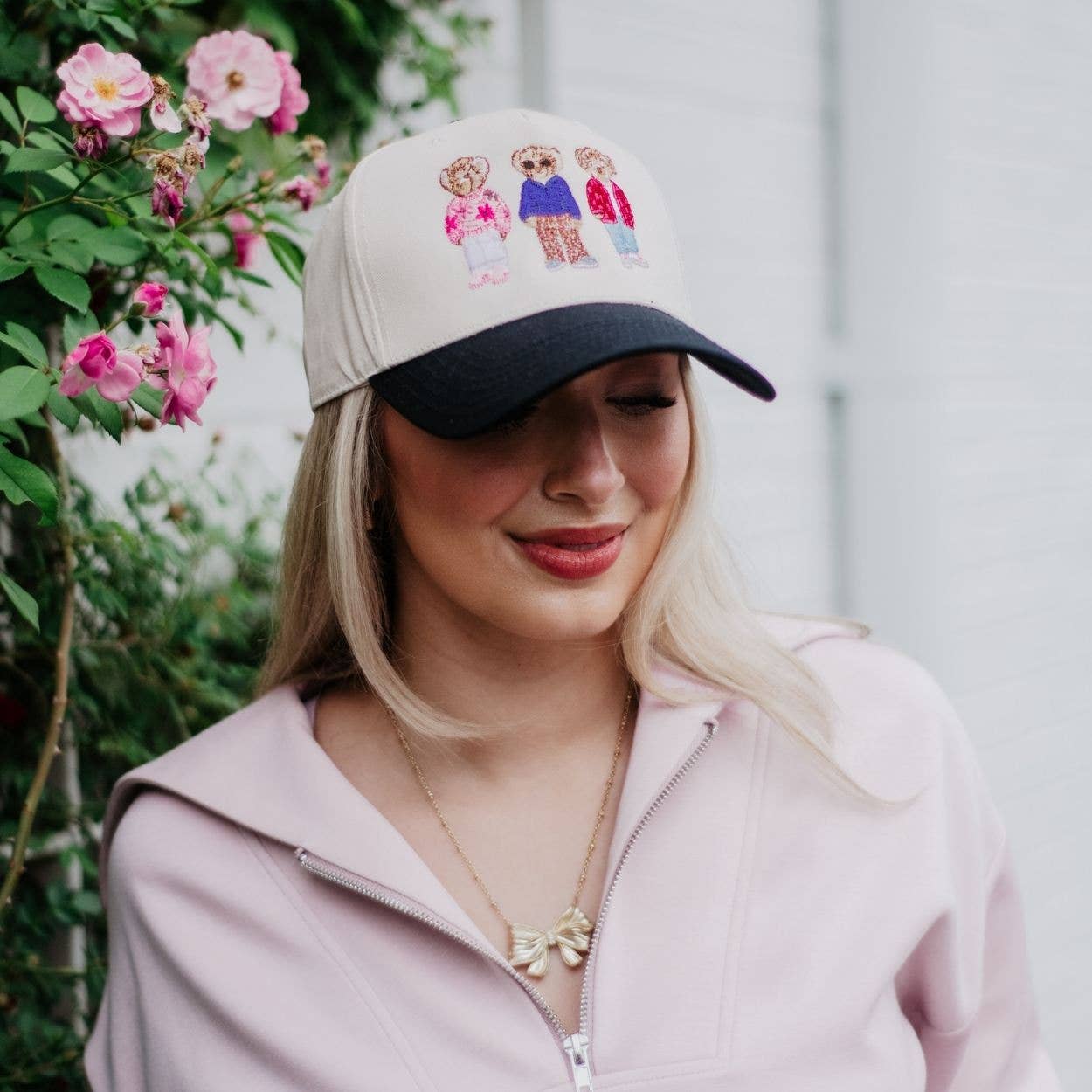 Katydid - Wholesale Trucker Hat - Women's - Teddy Bears Wholesale Two-Toned Vintage Hat4