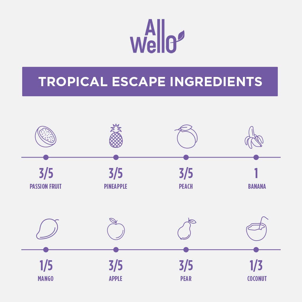 AllWellO - Wholesale Wellness Juice/Tonic - Organic Cold-Pressed Tropical Escape Juice5
