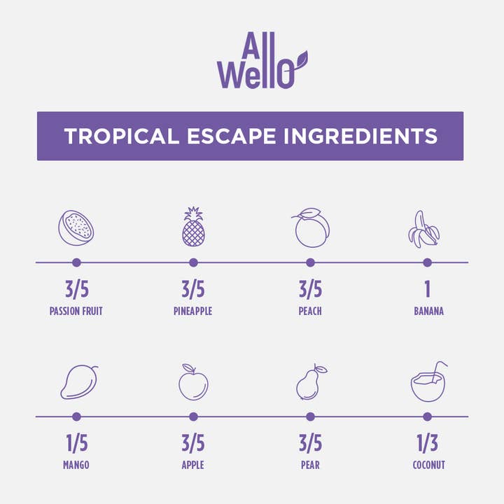 AllWellO - Wholesale Wellness Juice/Tonic - Organic Cold-Pressed Tropical Escape Juice5