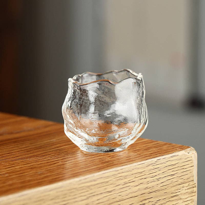 Gohobi （We cover U.S. import duties） - Wholesale Coffee/Tea Cup - Gohobi Handmade Wabi Sabi Round ans Square Glass Tea Cup0