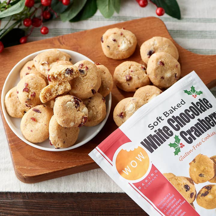WOW Baking Company - Wholesale Biscuit - Gluten-Free White Chocolate Cranberry Cookie Resealable Bag2