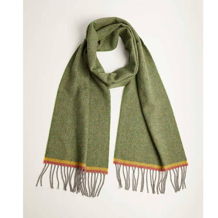 4380D4 Green Herrington Irish Lambs Wool Scarf for wholesale by Silk Wool and Bijoux