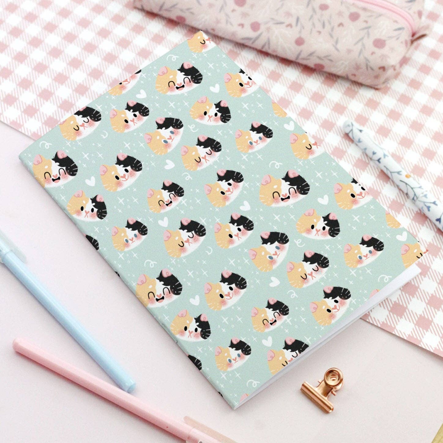 My Sweet Paper Card - Wholesale Notebook - Calico Cat Moods - Soft cover notebook0