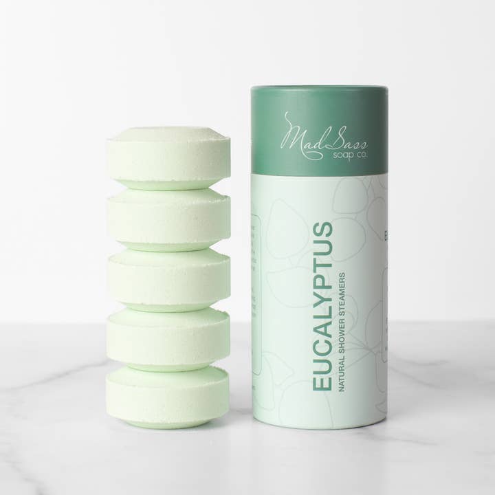 Eucalyptus (lot de 5) - Défroisseurs de douche pour la vente par Mad Sass Soap Co