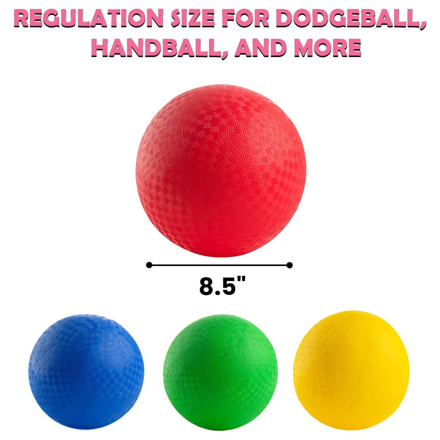 New Bounce - Wholesale Sports Ball - Kids - Playground Dodge Ball - PG 8.5"  - Assorted Colors1