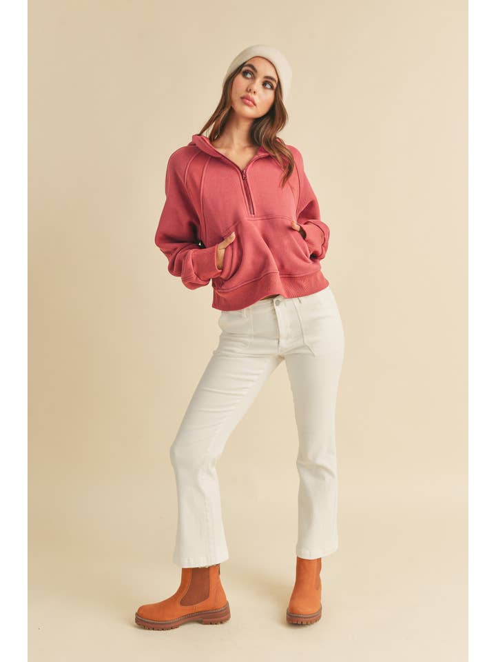 AEMI + CO - Wholesale Hoodie - Women's - 946CK Drea Half-Zip Hoodie 6