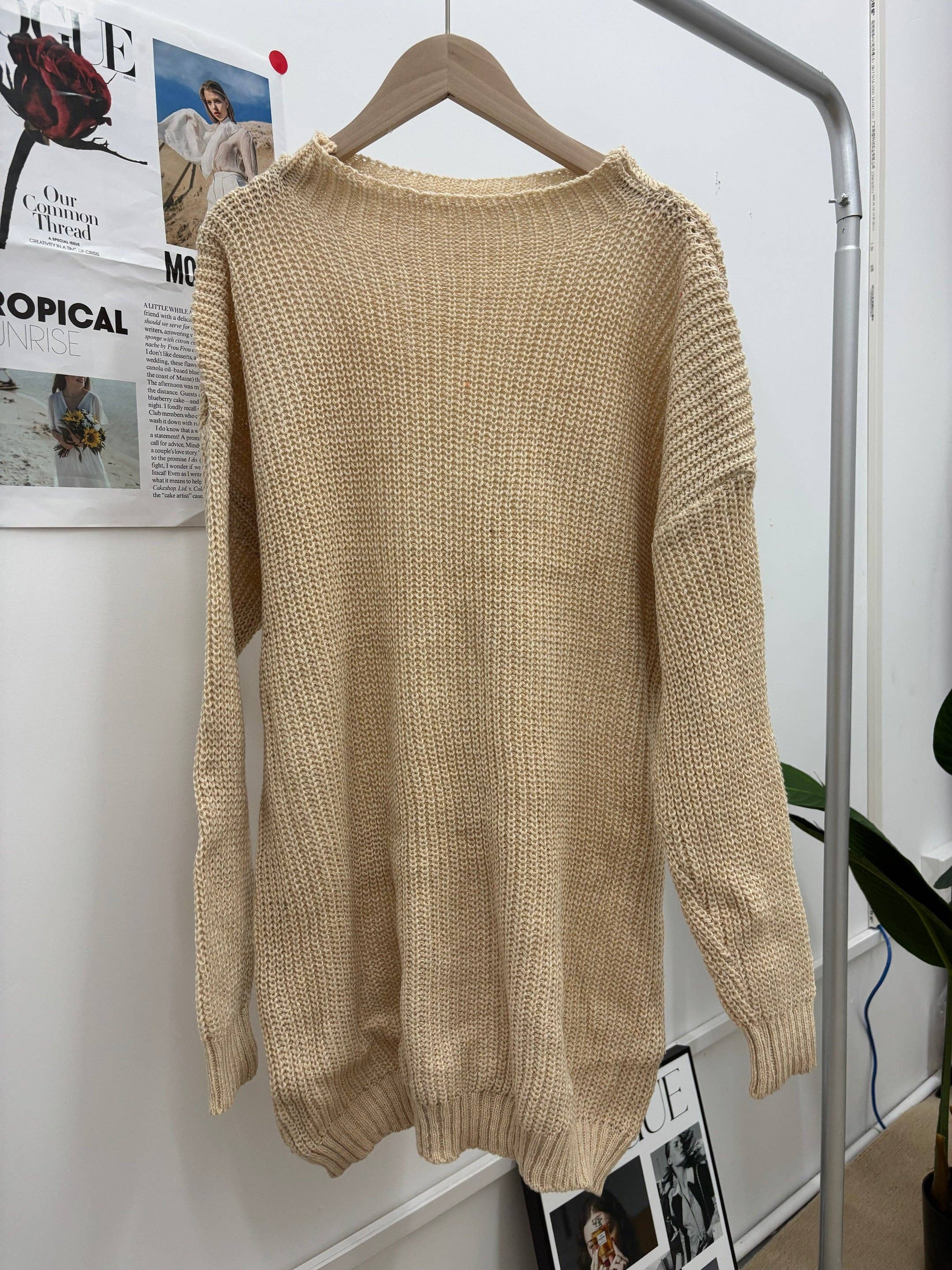Masyal - Wholesale Knit Sweater - Women's - Relaxed Fit Cable Knit Sweater0