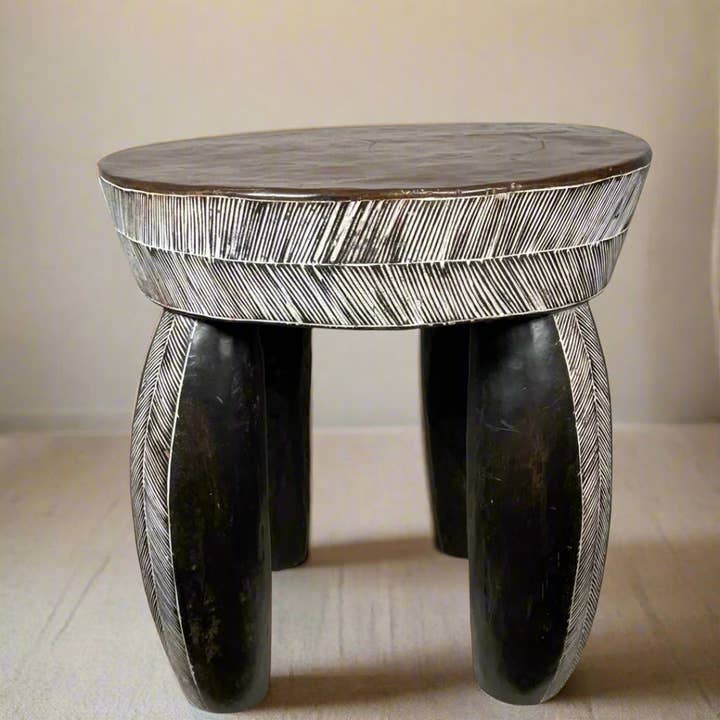 Vintage Senufo tafel 62 cm #01 voor wholesale door Ineza Home Décor