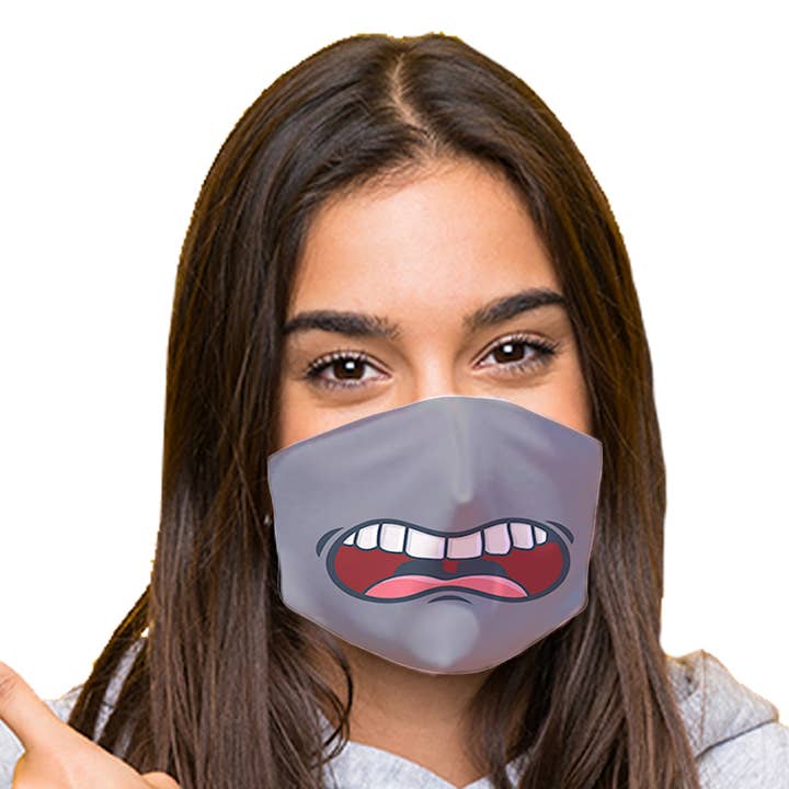 Graphic Empire - Wholesale Non-Medical Disposable Mask - Funny Cartoon Mouth Stretchy Face Mask